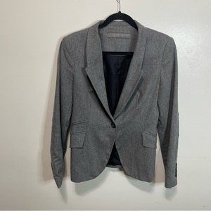 Zara Gray Single-Button Blazer
